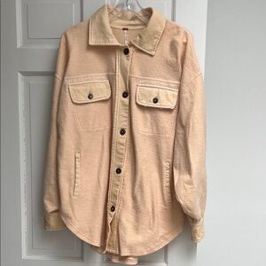 NWT Free People Tan Utility Oversized Shirt for Women